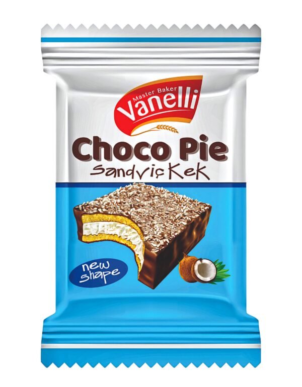 Choco Pie - 6 panquecillos rellenos con nata, chocolate y coco - 40 gramos