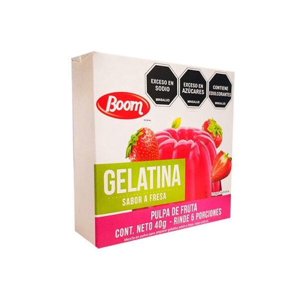 Gelatina Boom - 5 raciones por cajita de 40 gramos