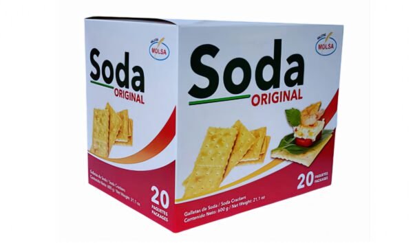 Caja de 20 paquetes de Galletas de Soda - 600 gramos
