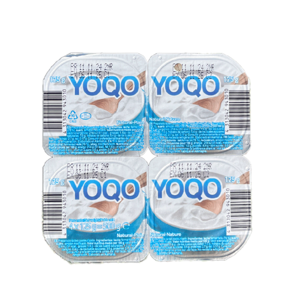 Postre Lácteo YoQo (Yogurt Natural) - Caja de 24 unidades de 125 gramos c/u. *Nuevo Producto Importado