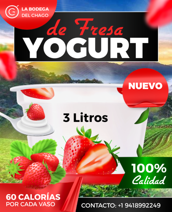 Yogurt de Fresa Espeso - tanquetas de 4.5 Litros *Nuevo Producto de Calidad