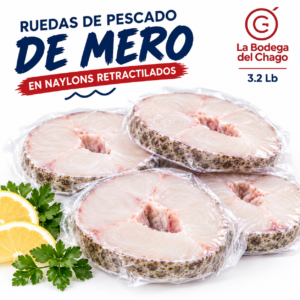 Ruedas de Mero (Pescado de Mar Fresco) - 3.2 Libras *Calidad Premium