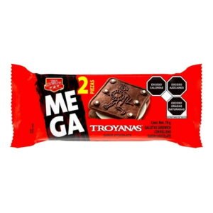 Galletas Mega Troyanas Sándwich con Relleno de Crema de Vainilla - 70 gr