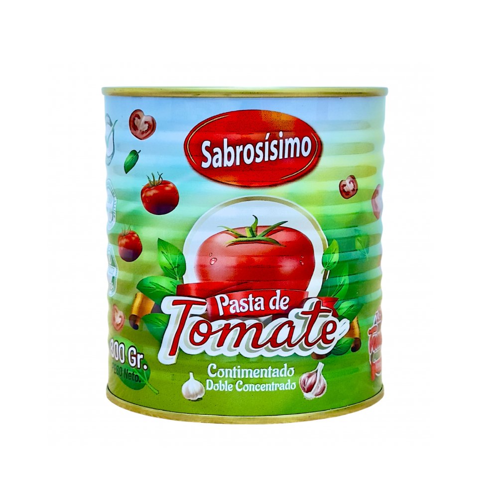 Pasta de Tomate Doble Concentrada Condimentada Sabrosísimo (800 g / 1.76 lb)