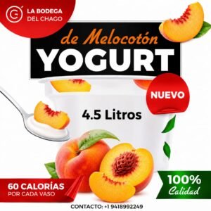 Yogurt Probiótico de Melocotón - 4.5 litros *Nuevo Producto